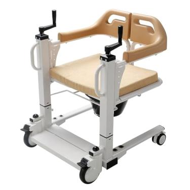 Imagem de Elevador elétrico de transferência para cadeira de rodas, elevador de paciente sentado com assento dividido em 180°, auxílio de elevação para pacientes de cabeceira para idosos adultos cadeira de