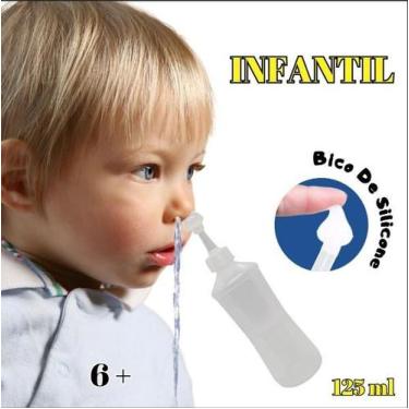 Imagem de Dispositivo Para Lavagem Nasal Infantil Bico Silicone 125ml - Ecommerc