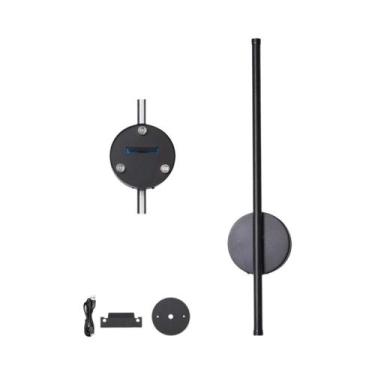 Imagem de Lâmpada De Parede LED Sem Fio Preta 5V Recarregável 50cm 80cm Com Cont