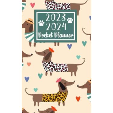 Imagem de 2023 2024 pocket planner For Purse Dachshund Dog Lovers: 2 year Pocket Calendar January 2023 to December 2024 | 24 Months Monthly Planner & Organizer ... Holidays | Gift for Dachshund Dog lovers