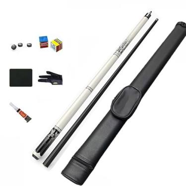 Imagem de CQBXRD Taco de Sinuca Profissional - Taco de Bilhar 1/2 Estrutura de Bordo Canadense 147cm (58in) com Cabeças Fixas 10mm/11.5mm/13mm (C Tacos de bilhar e acessórios+ barril de tacos, 10mm)