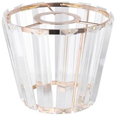 Imagem de DOITOOL Candeeiro de cristal pequeno para luz de teto, lâmpada de parede, lustre - pingente dourado Lichtabdeckung capa de luz decorativa estilo europeu para casa, sala de estar, cozinha, sala de