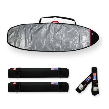 Imagem de Capa Prancha Fish Refletiva 6'4-6'7 com Fita Rack e Espuma - Maori Ext