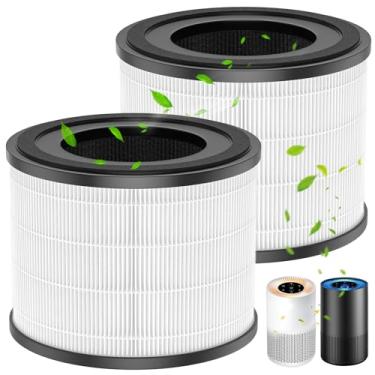 Imagem de Substituição do filtro de ar AP-S0610L para purificador de ar MOOKA AP-S0610L, filtro hepa verdadeiro 3 em 1 H13, carvão ativado de alta eficiência para odores de animais de estimação, pacote com 2