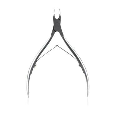 Imagem de Tesoura de cutícula de aço inoxidável para arte em unhas, ferramentas para cuidados com as unhas com design de mola de garfo duplo para removedor de cortador de unhas, lasca
