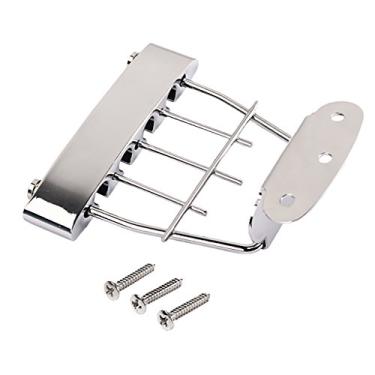 Imagem de Ponte traseira de trapézio de baixo semivazado para 4 cordas de baixo de jazz 10,8 x 8,9 x 7 cm