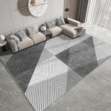 Imagem de Tapete macio e fofo para sala de estar e quarto, tapete de pelúcia, decoração aconchegante para casa, lavável à máquina, fácil de limpar (120 cm x 200 cm/FLR-GHT-1)