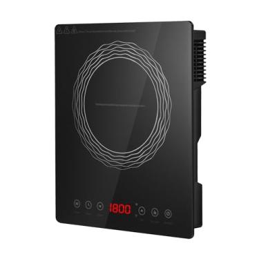 Imagem de HeavenBird Fogão De Indução Portátil, 1800 W, Placa Aquecimento Com Sensor Lcd, Elétrico, Serpentina Grande 8", Temporizador 4 Horas