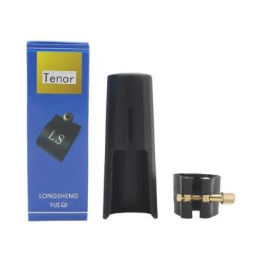 Imagem de Bocal De Saxofone Com Tampa De Ligadura, Braçadeira De Couro Com Fivel