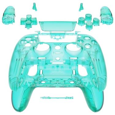 Imagem de eXtremeRate Conjunto Completo Com Botões, Touchpad Compatível Controle Ps5 Edge, Acabamento Decorativo Verde Esmeralda, Placas Frontais E Traseiras Para Substituição
