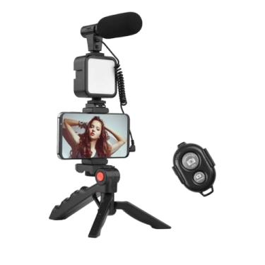 Imagem de Kit de Gravação Pro com Microfone, LED e Tripé Completo