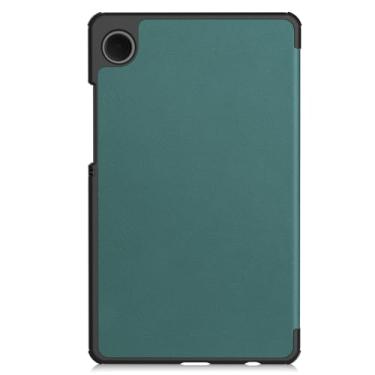 Imagem de Compatível com Samsung Galaxy Tab A9 Case SM-X110 8,7 polegadas Case Tri-Fold Smart Tablet Case, Capa protetora leve Hard PC Back Shell Slim Case Multi-View Angles, Auto Wake Sleep(Dark green)