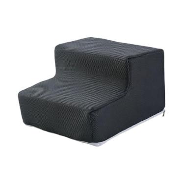 Imagem de IEUDNS Rampa para animais de estimação de 2 degraus, escada para animais de estimação, estável e antiderrapante, com declive suave, para sofás, cães feridos, Cinza Escuro