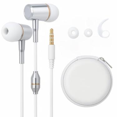 Imagem de ATMOSURE Fones de ouvido com tubo de ar — fones de ouvido sem EMF antiradiação (conector de 3,5 mm) — com microfone, controle de volume, aparador, pontas de ouvido e estojo de transporte