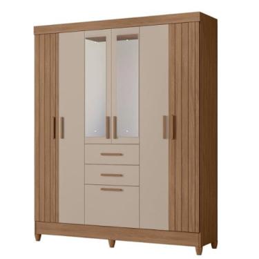 Imagem de Guarda Roupa/Roupeiro Moval Malta 061043 7 Portas 2 Gavetas 204x165x47cm