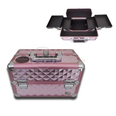 Imagem de Maleta De Maquiagem E Joias Ruby's Fs-1160mc Rosa - Organizadora Profissional Moderna