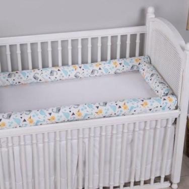 Imagem de Kit Berço Rolinho Percal Coleção Safari 100 Algodão Menina Menino - Mo