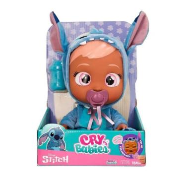 Imagem de Boneca Cry Babies Stitch Fantasia Multikids Chora de Verdade com Luz e