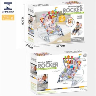 Imagem de Cadeira de Descanso para Bebê 0-36 Meses até 18kg 2 Posições com Cinto de Segurança (Cinza)