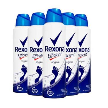 Imagem de Kit Desodorante Aerosol Original Para Pés Rexona Efficient 88g - 5 uni