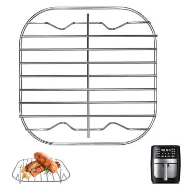 Imagem de GCQFZ Rack de arame para fritadeira a ar Gourmia GAF798 GAF716 7QT, acessórios de fritadeira a ar de grau alimentício de 20 cm × 20 cm, peças de reposição para fritadeira instantânea Vortex Ninja