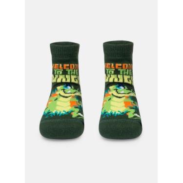 Imagem de Meia Soquete Bebê Menino Jacaré Jungle - Puket, 15 A 18