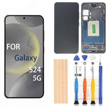 Imagem de Pishzeo Digitalizador LCD super amolado original de 6,2 polegadas para Samsung Galaxy S24 5G substituição de tela SM-S921U S921U1 S921B/DS Touch Display, conjunto de digitalizador Full HD (versão dos