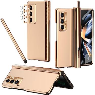 Imagem de NINKI Capa compatível com S Pen para Galaxy Z Fold 5 com suporte para caneta S e protetor de dobradiça, capa magnética de cobertura total 4 em 1, capa protetora de tela Zfold 5 para Galaxy Z Fold 5 5