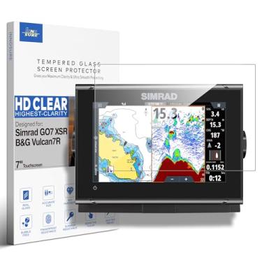 Imagem de INNOSURE Protetor de tela de vidro temperado projetado para Simrad GO7 XSR, B&G Vulcan7R Fishfinder Chartplotter 7 polegadas Acessórios para tela sensível ao toque 9H antiarranhões (HD Clear)