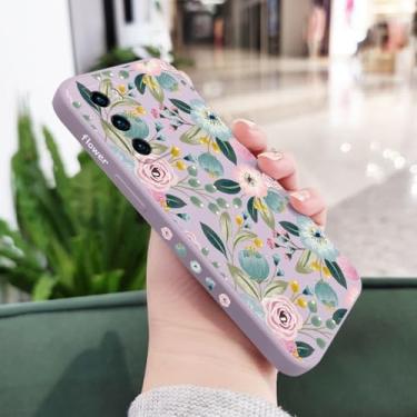 Imagem de Capa de celular com estampa de flores para Huawei P40 P50 P30 P20 Pro Lite Nova 10 10SE 9 9SE Mate 50 50E 40 30 20 Pro Lite, roxo claro 1, para Mate 40
