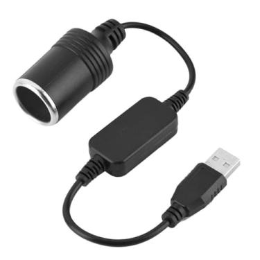 Imagem de defomery Conversor De Energia Usb A Macho Para Tomada Fêmea Acendedor Cigarro Carro 12 V
