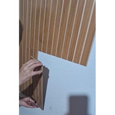 Imagem de Painéis Ripados Autocolantes 50cm/11cm! (30, Freijó)