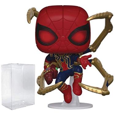 Imagem de Funko Pop Marvel: Ultimato dos Vingadores - Aranha de Ferro com Nano Manopla Pop! Boneco de Vinil (Pacote com Capa Protetora de Caixa Pop Compatível), Multicolorido, 9,5 cm