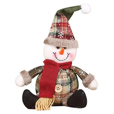 Imagem de Fancyes Enfeites de Brinquedo de Pelúcia de Natal Super Fofos para Decoração de árvore de Natal de Lareira, Boneco de neve, Tamanho real