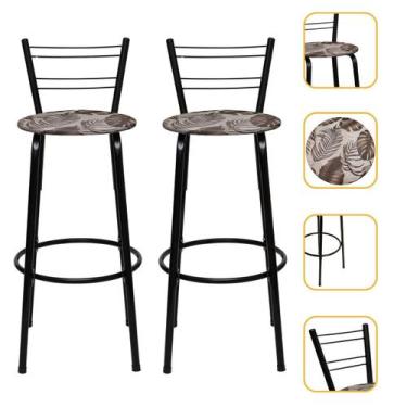 Imagem de Kit 2 Banqueta Banco Alta para Balcão Bancada Americana, Bar, Cozinha 