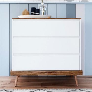 Imagem de Cômoda Infantil Retrô Coleção Canção De Ninar Divicar Branco