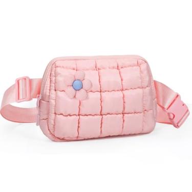 Imagem de Bolsa tiracolo inchada para meninas - 4 5 6 7 8 9 10 11 12 anos menina aniversário volta às aulas bolsa bolsa de presente bonito material moderno, rosa, Small, Bolsa tiracolo