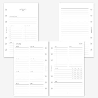 Imagem de MAY PAPER CO. Recarga de planejador semanal compacto Franklin Covey 2026, agenda semanal em duas páginas para FC Compact, Personal Filofax e agenda LV MM de 6 anéis (semanal com rastreador)