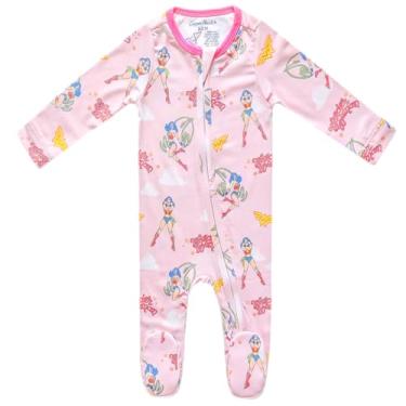 Imagem de Copper Pearl Pijama com zíper para bebês: pijama ultramacio para meninos e meninas, tecido de malha premium em estampas elegantes, sem etiqueta com zíper bidirecional, tamanho recém-nascido até 24