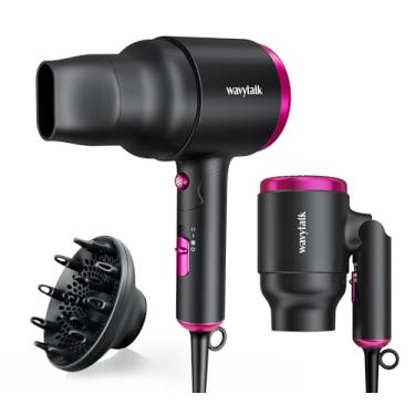 Imagem de Wavytalk Secador de cabelo portátil com difusor, preto