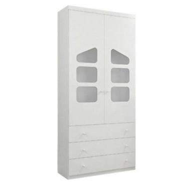 Imagem de Roupeiro 2 Portas Eloisa 100% MDF para Quarto Infantil de Bebê - Phoen