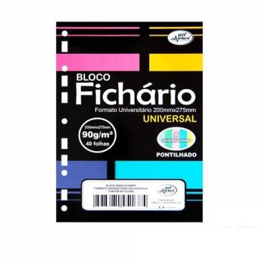 Imagem de Bloco fichário Merci universitário candy pontilhado 40 fls