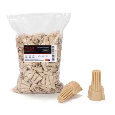 Imagem de Porcas de fio HKS 500PCS AWG 22-8 Conectores elétricos alados