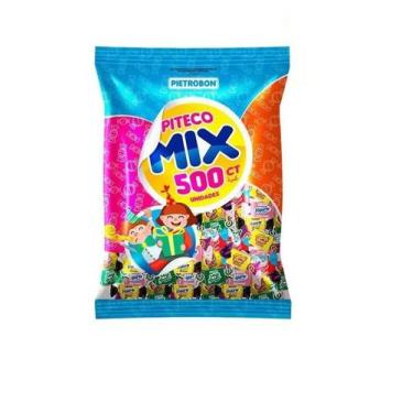 Imagem de kit 1500 un de Bala Mastigável Sortida  Mix Piteco Pietrobon - Mor, ba