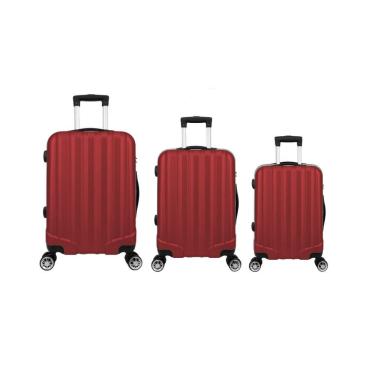 Imagem de Kit Mala de Viagem abs 3 peças Adventure Fortt Vermelha - KMV01-VR