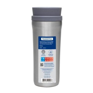 Imagem de Copo Térmico Tramontina 460ml Inox com Bocal 360° Garrafa Café Quente Frio
