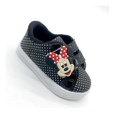 Imagem de Tênis Sapatinho Infantil Miney Com Bolinhas Preto Para Bebê, 19