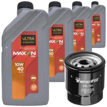 Imagem de 4 Óleo Semissintético 10W40 Maxon e Filtro Óleo Tecfil Etios