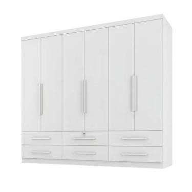 Imagem de Guarda Roupas Casal 6 Portas 6 Gavetas Maximus Zanzini (Branco)