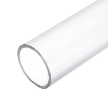 Imagem de YELARXI Tubo de PVC transparente, tubo rígido de alto impacto, tubo redondo de vinil de plástico - adequado para (jardim/casa/coleta de poeira/aquário/aquário), 4,3 cm ID e diâmetro externo de 5 cm e